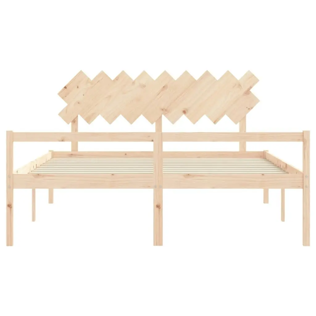 Senior Bed without Mattress 183x203 cm King Solid Wood 3195561