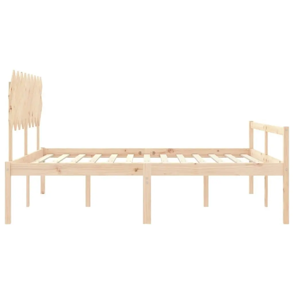 Senior Bed without Mattress 183x203 cm King Solid Wood 3195561