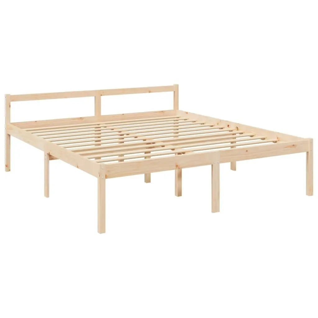 Senior Bed without Mattress 183x203 cm King Solid Wood 3195561