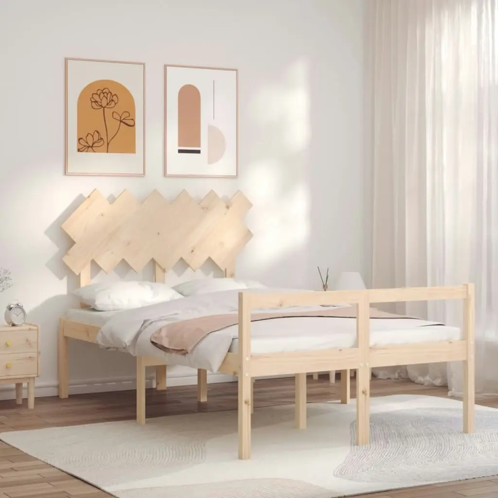 Senior Bed without Mattress 135x190 cm Solid Wood 3195521