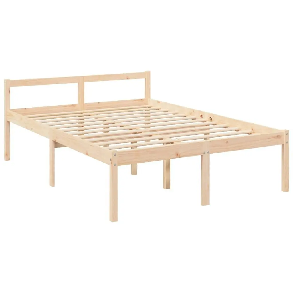 Senior Bed without Mattress 135x190 cm Solid Wood 3195521