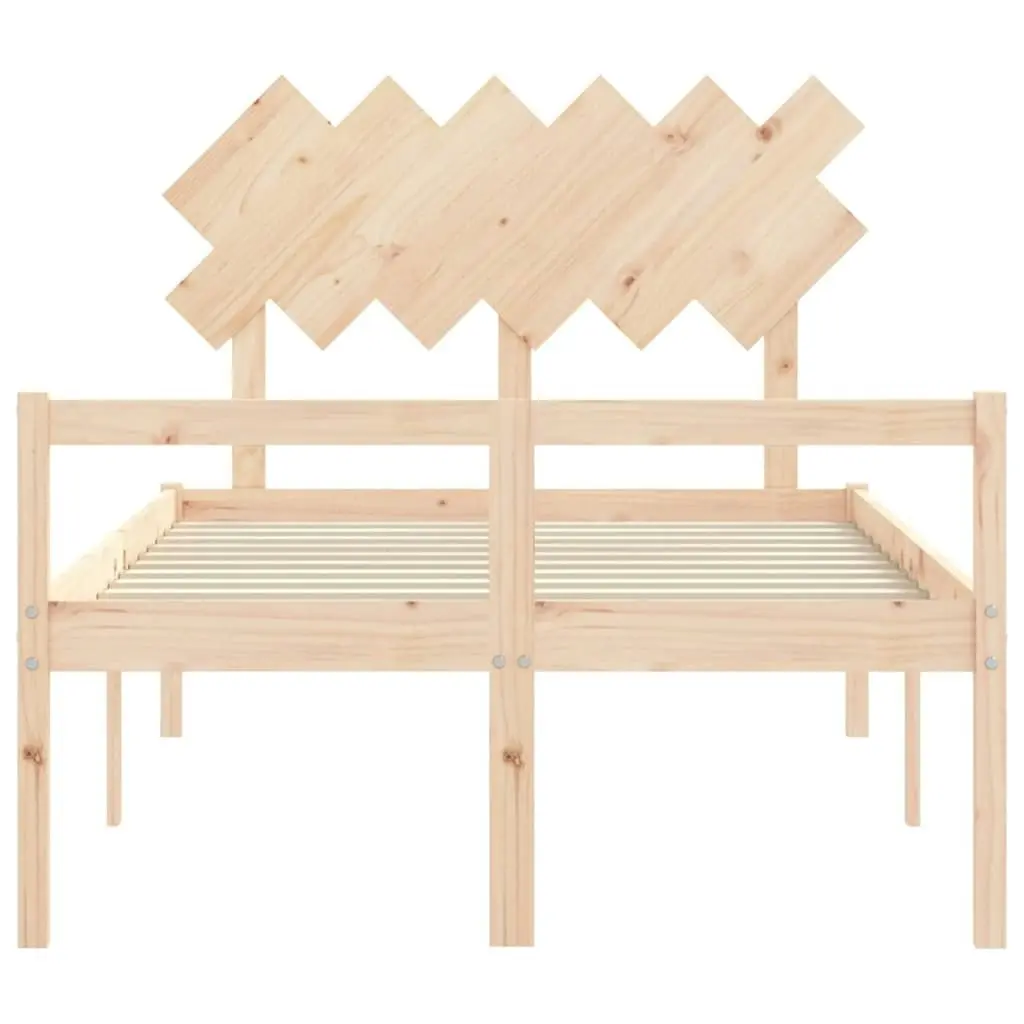 Senior Bed without Mattress 135x190 cm Solid Wood 3195521