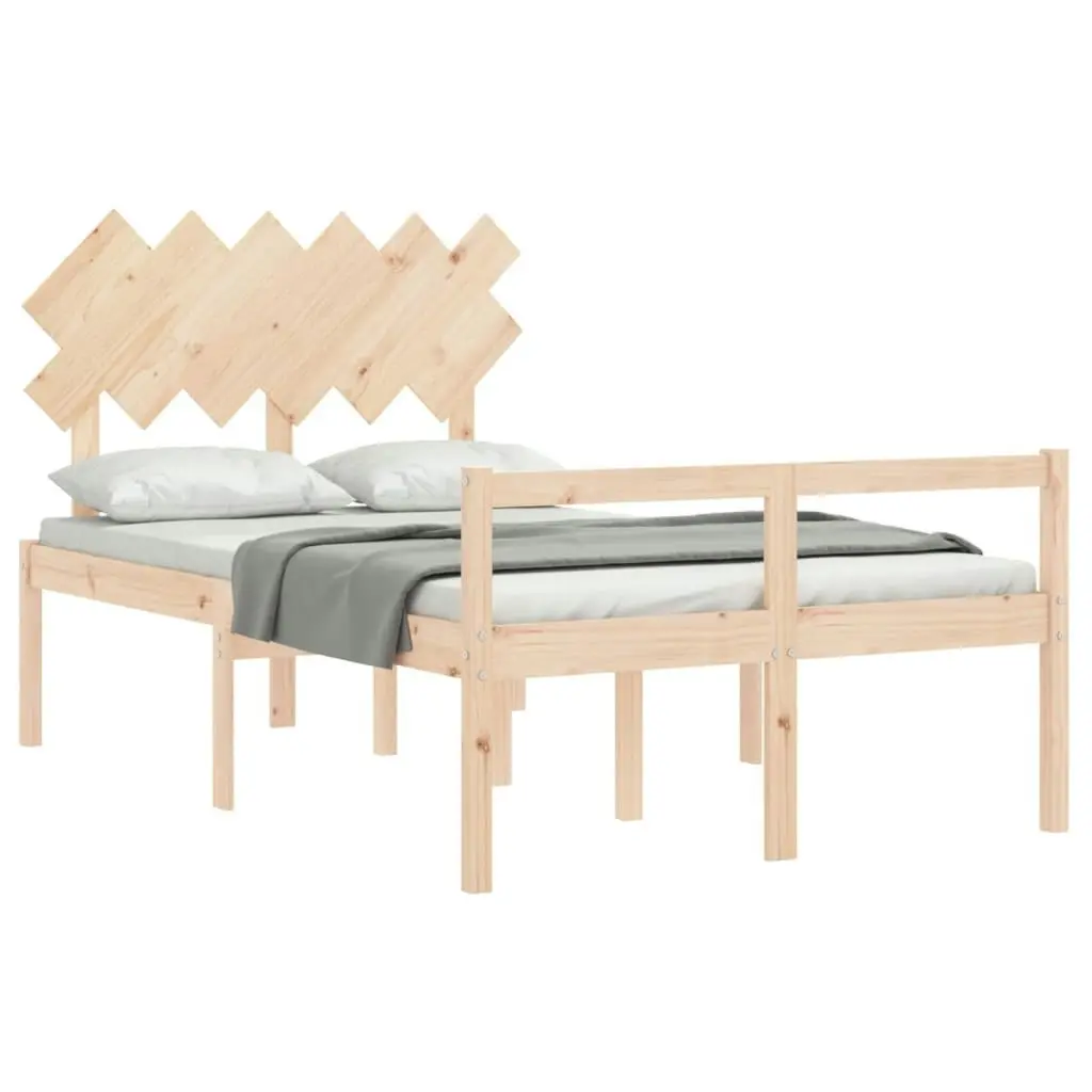 Senior Bed without Mattress 135x190 cm Solid Wood 3195521