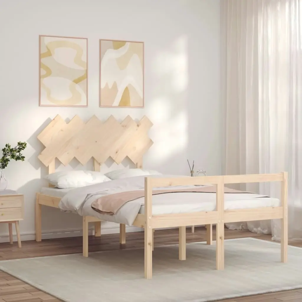 Senior Bed without Mattress 135x190 cm Solid Wood 3195521