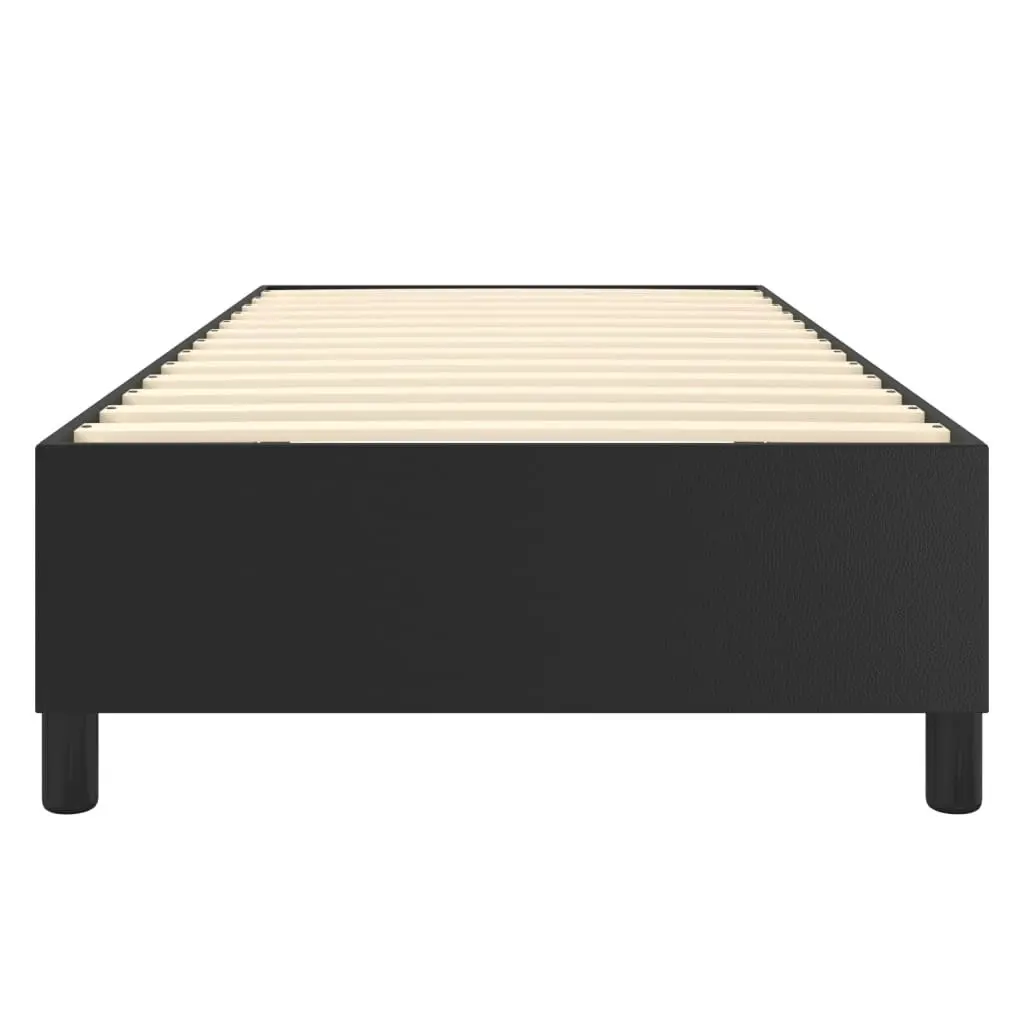 Bed Frame Black 106x203 cm King Single Size Faux Leather 3121083