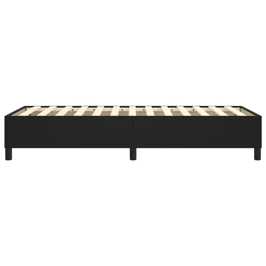 Bed Frame Black 106x203 cm King Single Size Faux Leather 3121083