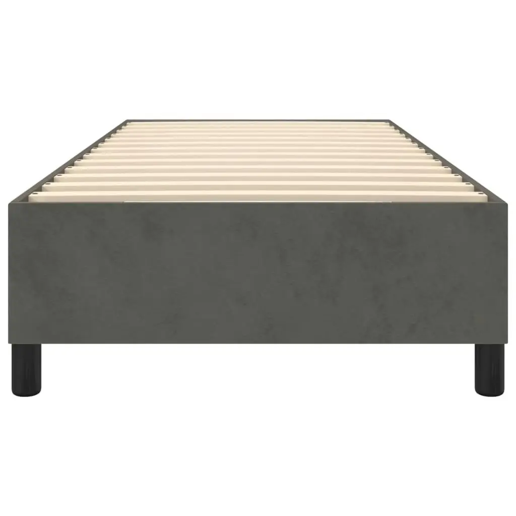 Bed Frame without Mattress Dark Grey King Single Velvet 3121162