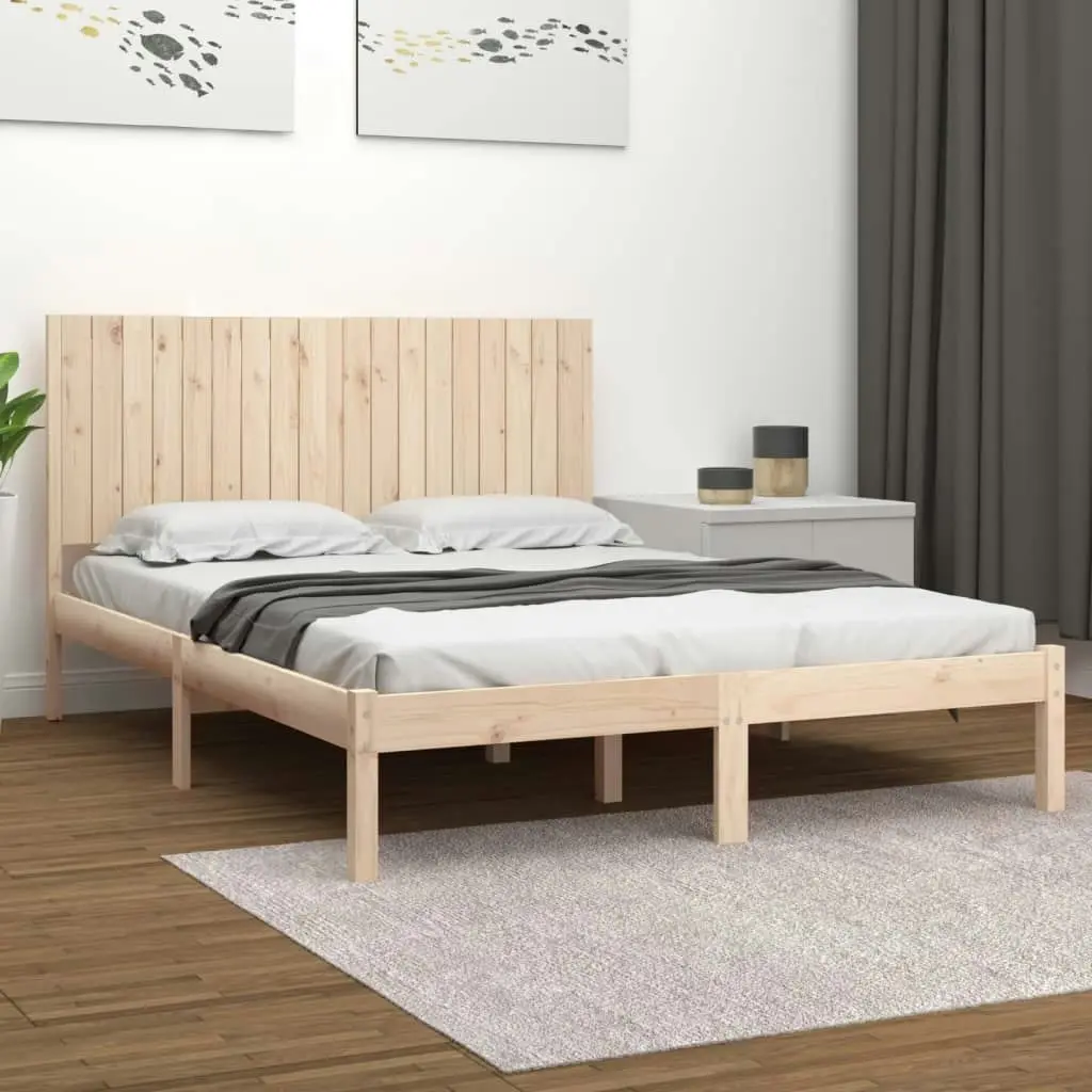 Bed Frame without Mattress 183x203 cm King Solid Wood 3104428