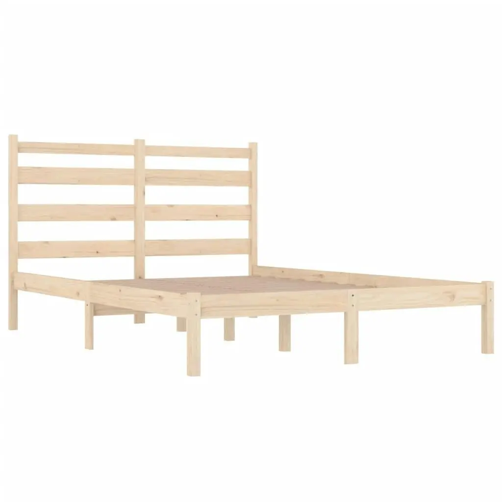 Bed Frame Solid Wood Pine 153x203 cm Queen Size 3103653