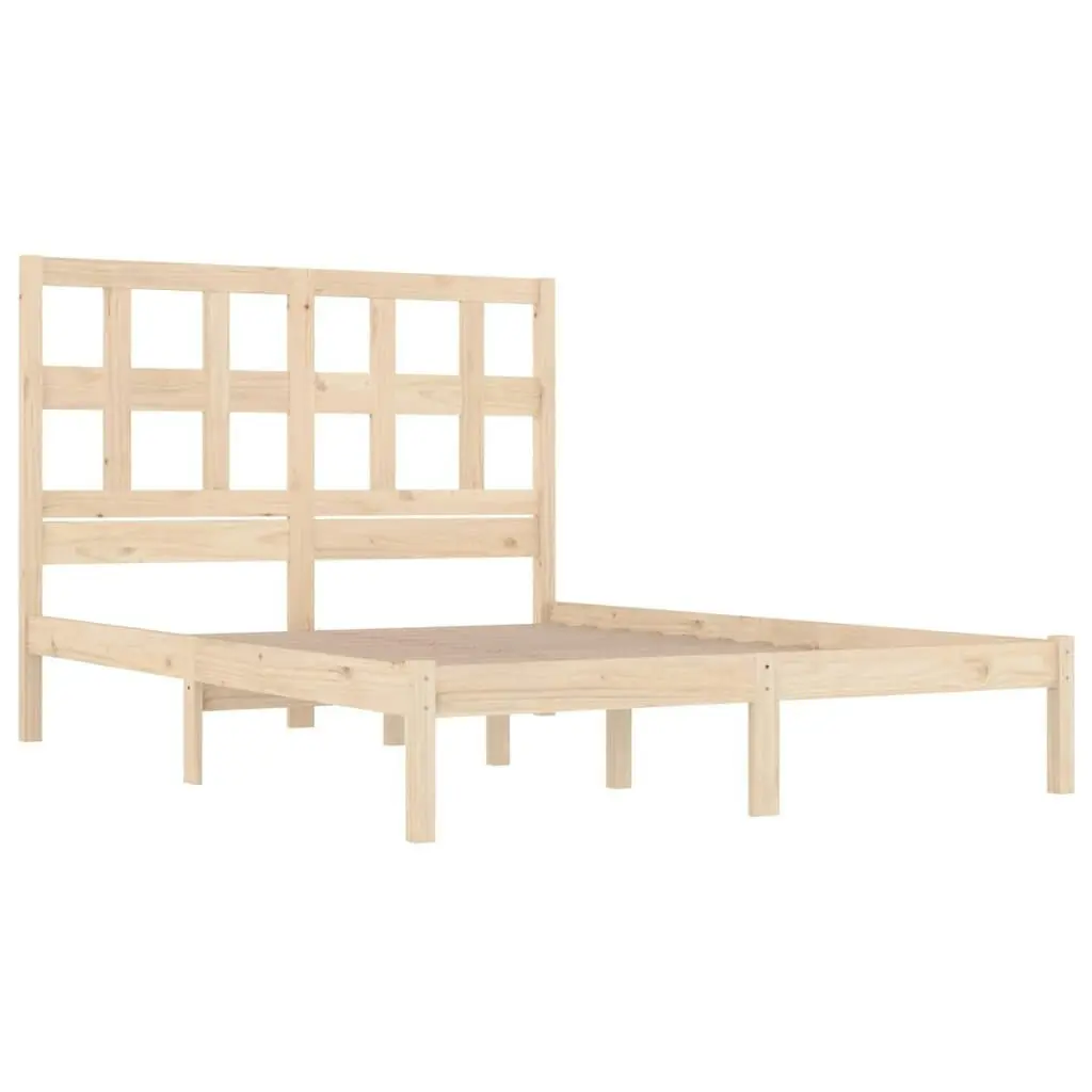 Bed Frame without Mattress 135x190 cm Solid Wood Pine 3104453