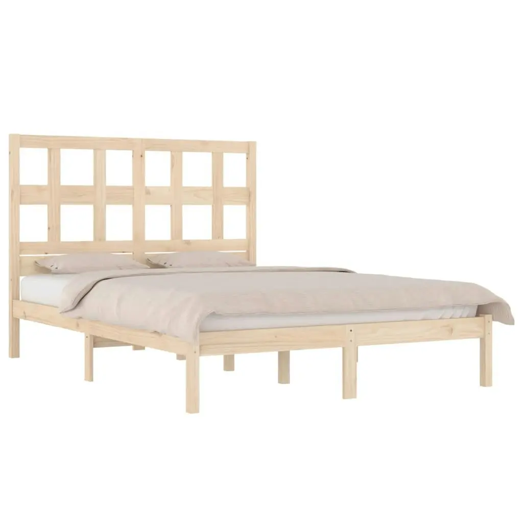 Bed Frame without Mattress 135x190 cm Solid Wood Pine 3104453