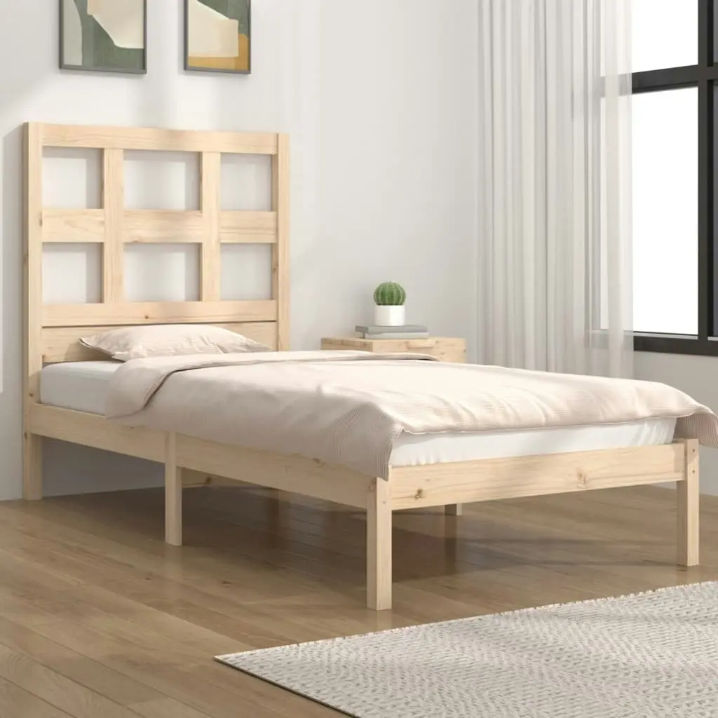 Bed Frame without Mattress 90x190 cm Solid Wood Pine 3104443