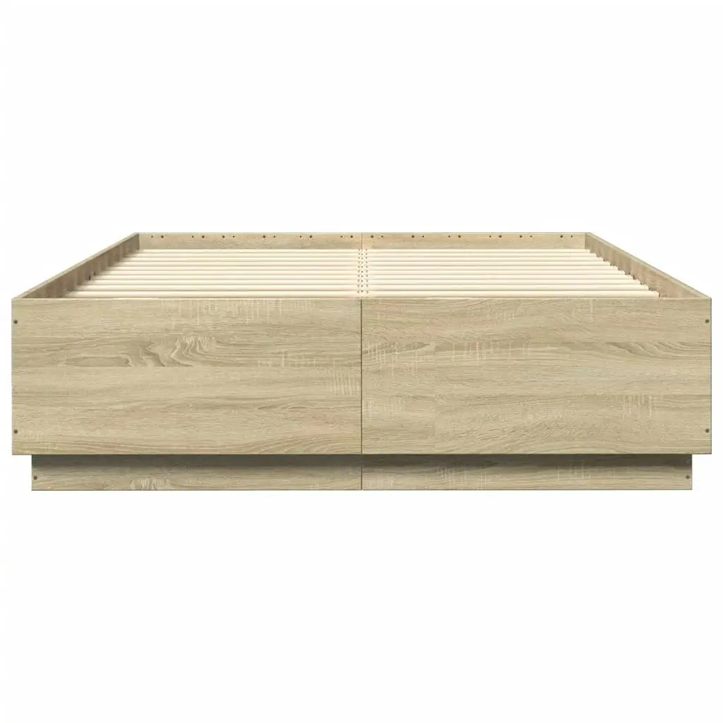 Bed Frame without Mattress Sonoma Oak 150x200 cm 3209697