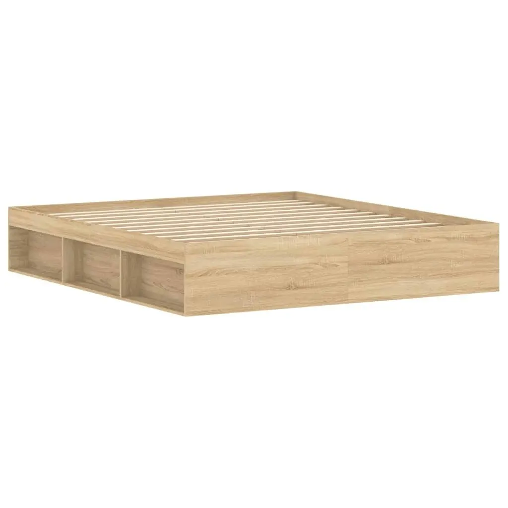 Bed Frame Sonoma Oak 183x203 cm King Size 3203882