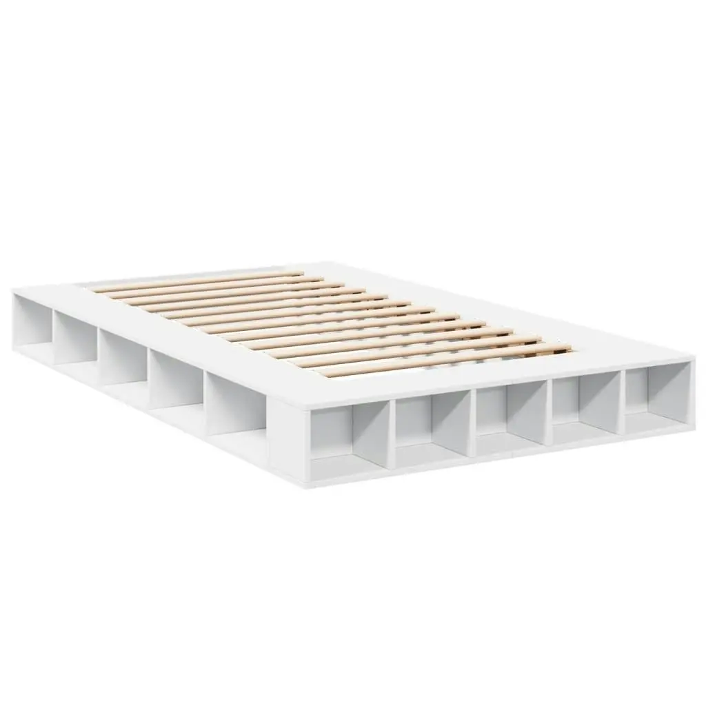 Bed Frame White 135x190 cm Engineered Wood 3280496