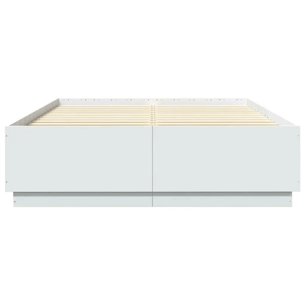 Bed Frame White 150x200 cm Engineered Wood 3209695