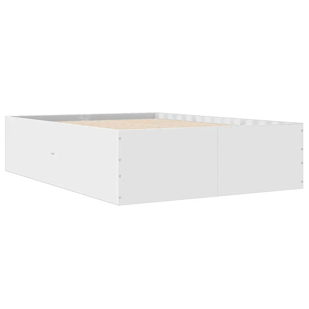 Bed Frame White 135x190 cm Engineered Wood 3280944