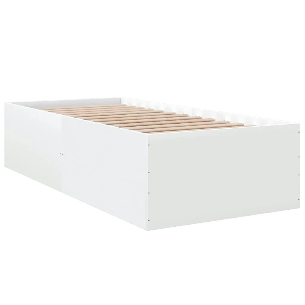 Bed Frame White 90x190 cm Engineered Wood 3280972