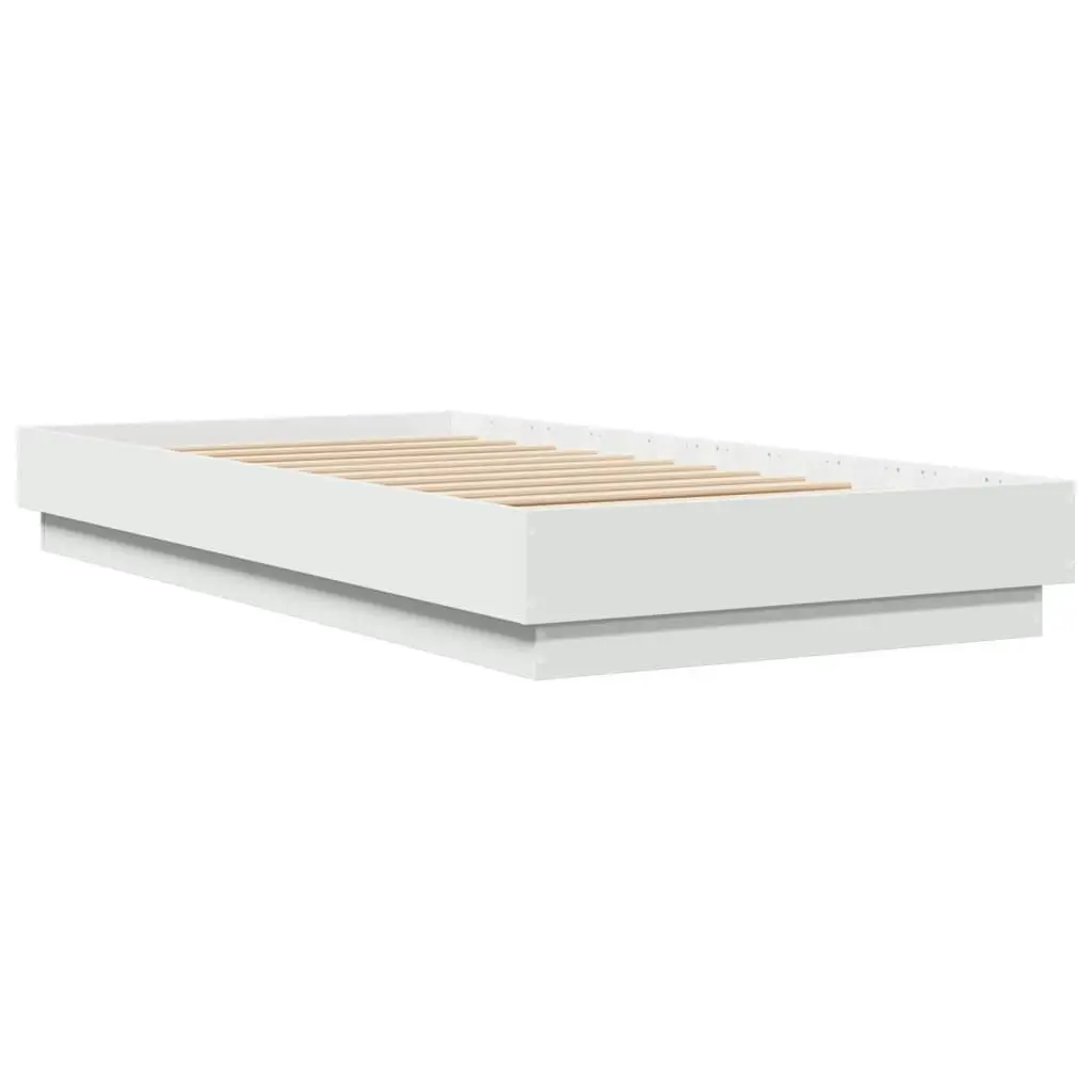 Bed Frame without Mattress White 90x190 cm Engineered Wood 839630