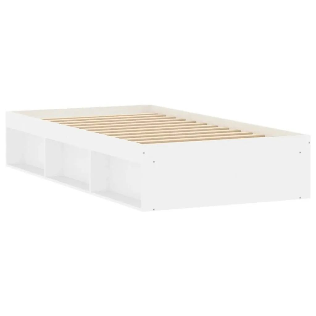 Bed Frame White 92x187 cm Single Size 3203838