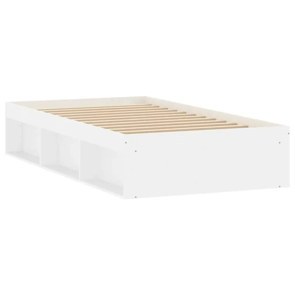 Bed Frame White 92x187 cm Single Size 3203838