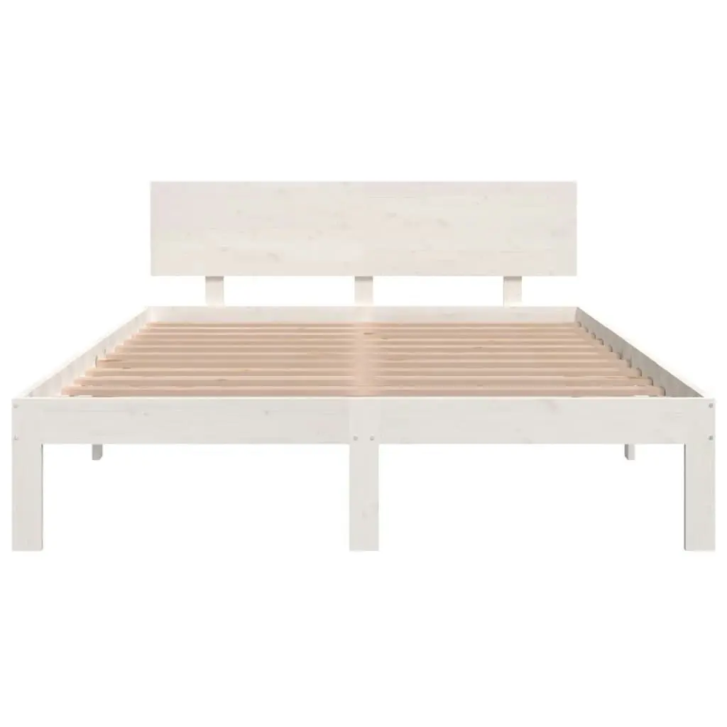 Bed Frame without Mattress White 135x190 cm 810471