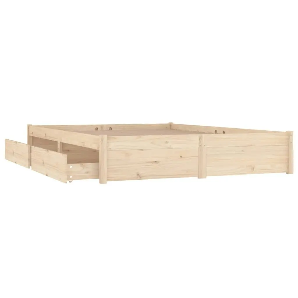 Bed Frame with Drawers 137x187 cm Double Size 3103498