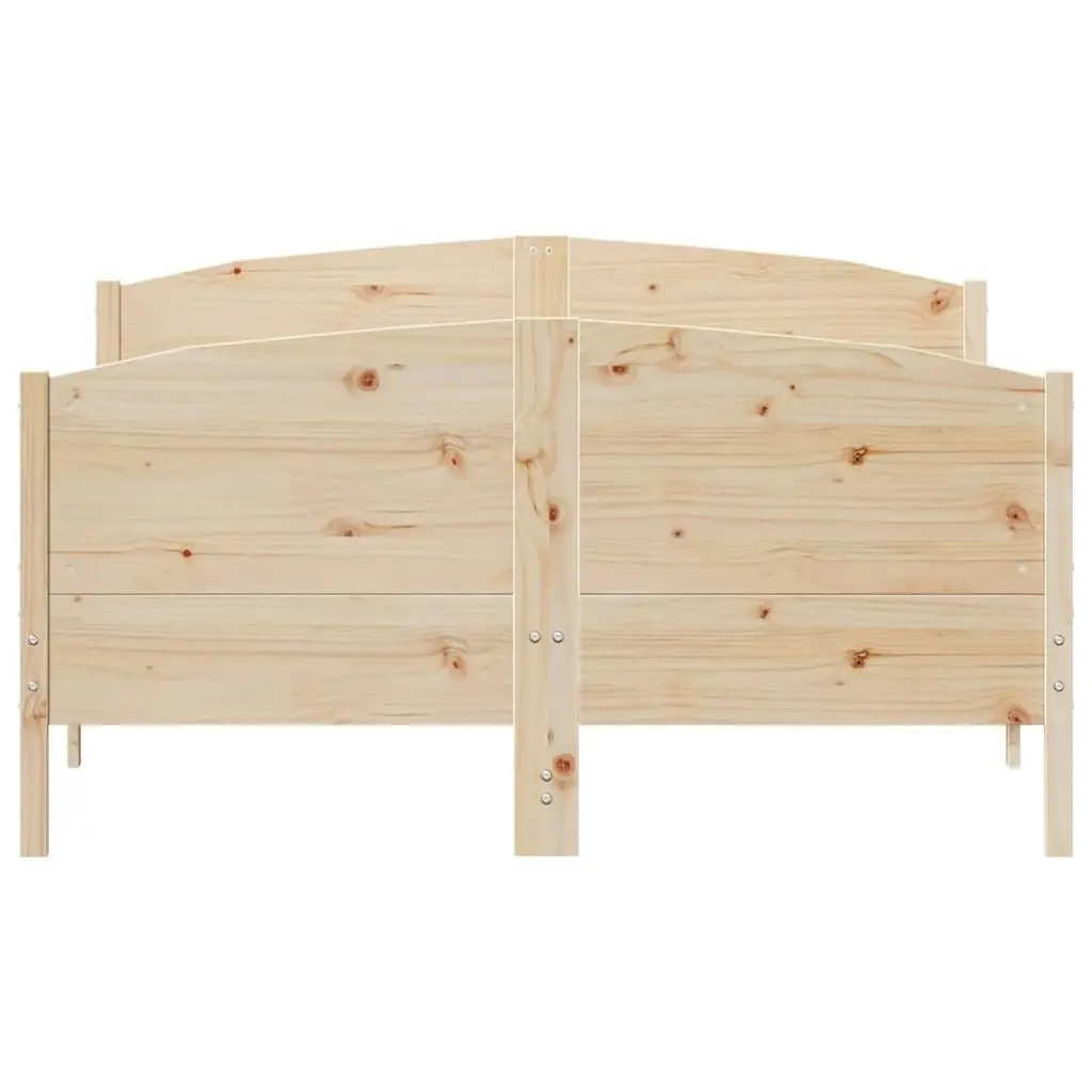 Bed Frame with Headboard 150x200 cm Solid Wood Pine 3216170