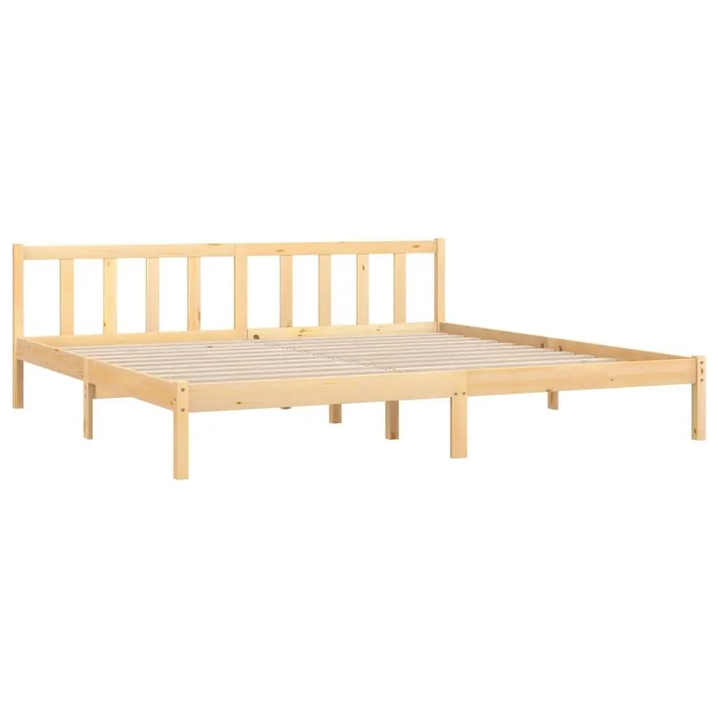 Bed Frame without Mattress Solid Wood 183x203 cm King 810097