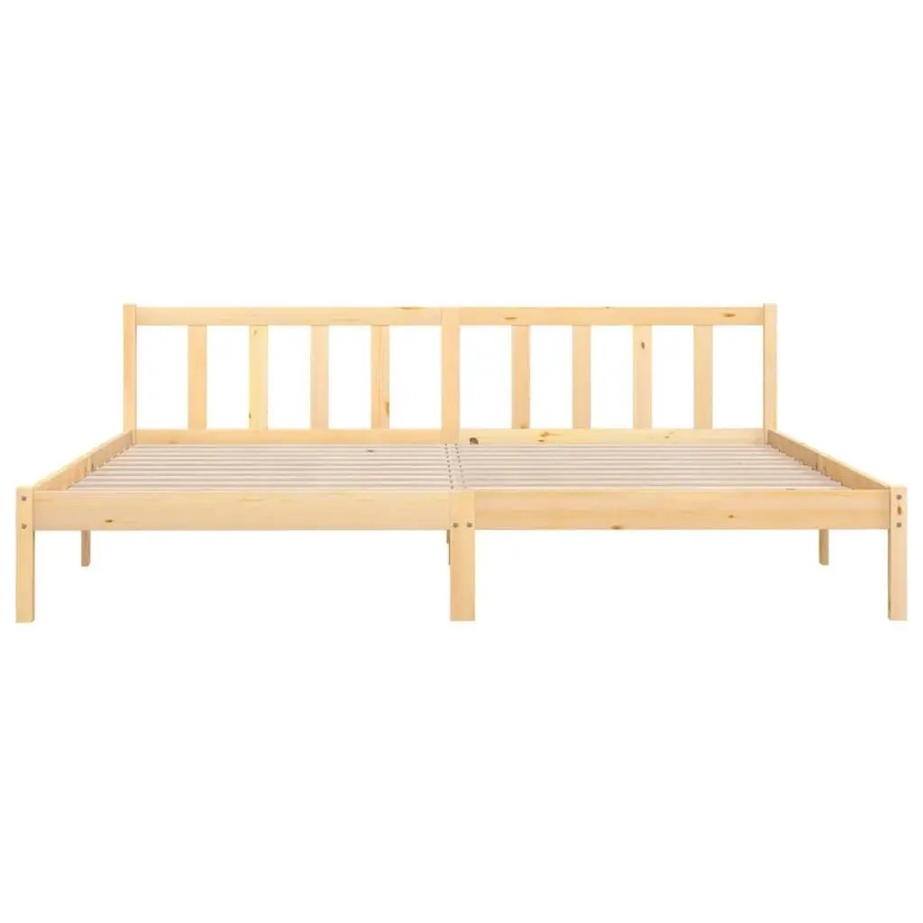 Bed Frame without Mattress Solid Wood 183x203 cm King 810097