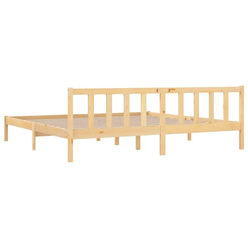 Bed Frame without Mattress Solid Wood 183x203 cm King 810097