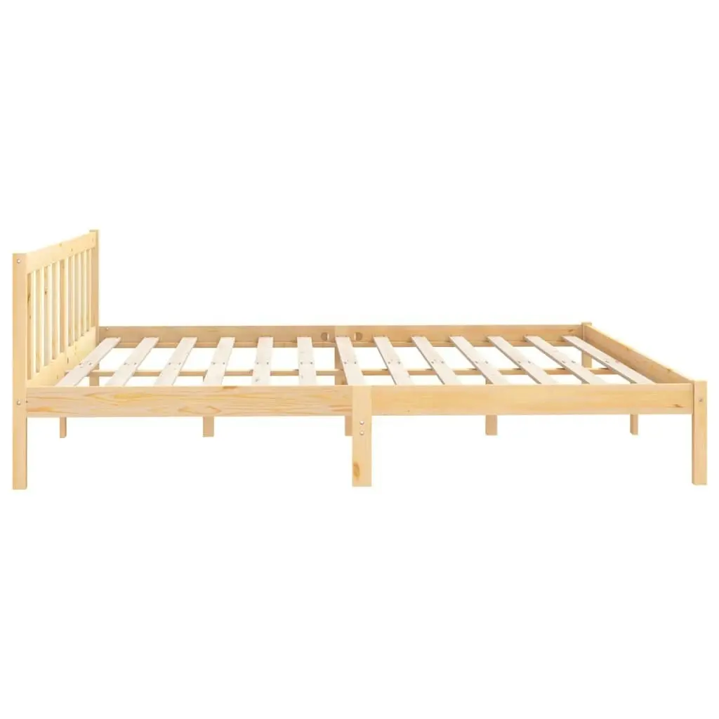 Bed Frame without Mattress Solid Wood 183x203 cm King 810097