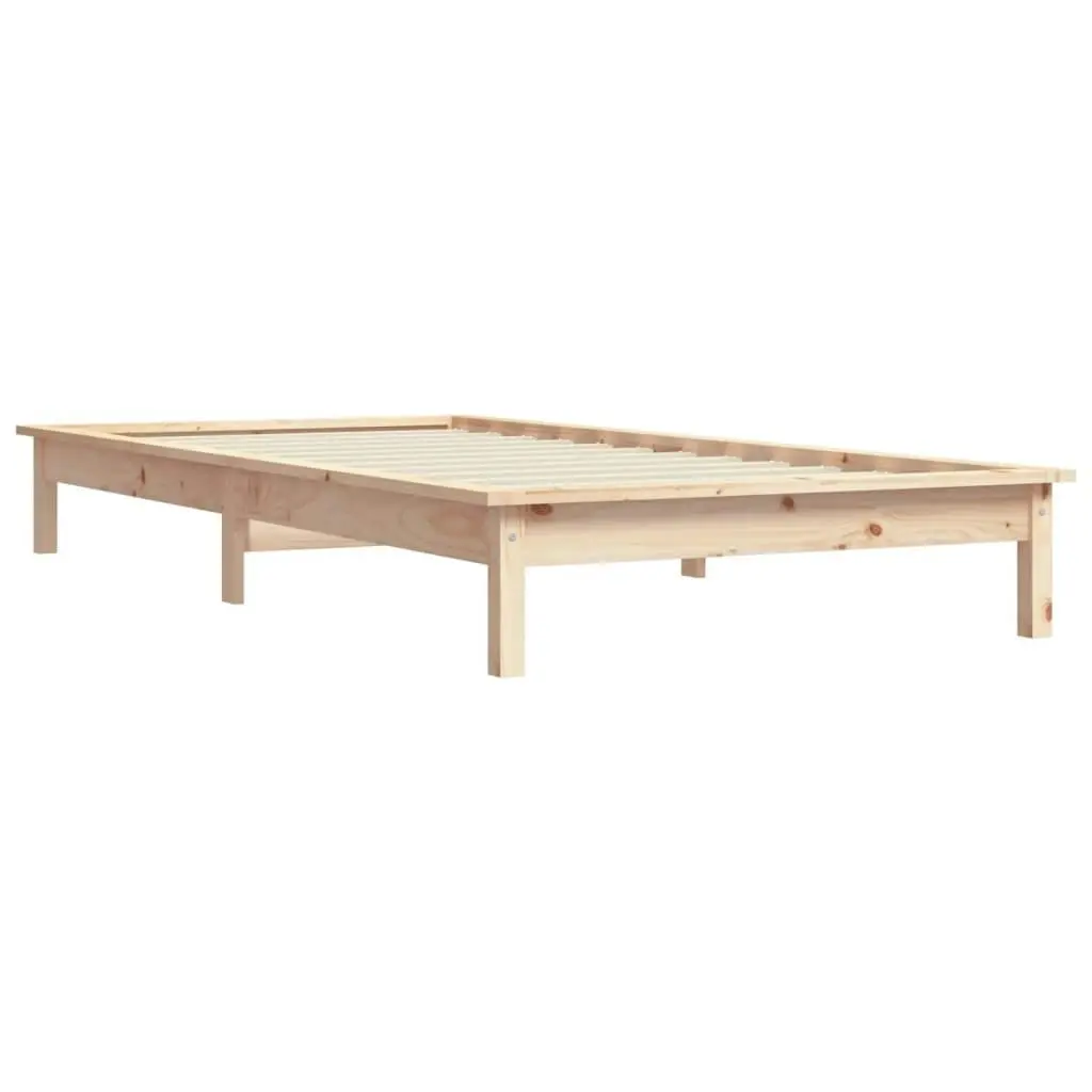 Bed Frame without Mattress 90x190 cm Solid Wood 820571