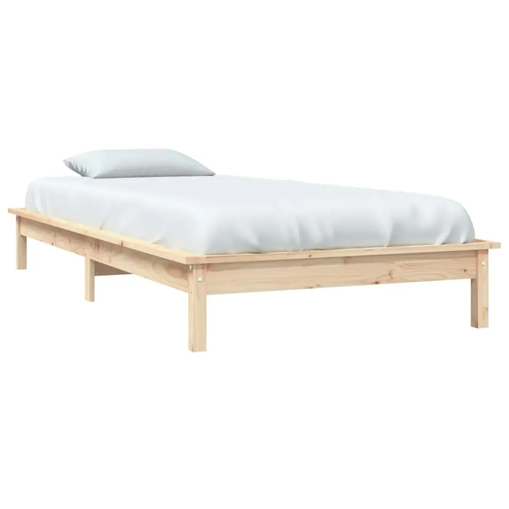 Bed Frame without Mattress 90x190 cm Solid Wood 820571