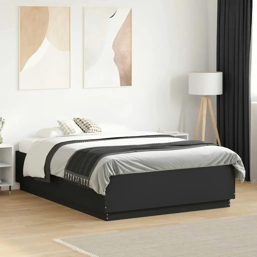 Bed Frame without Mattress Black 135x190 cm 3209738