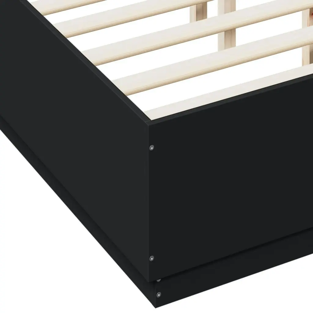 Bed Frame without Mattress Black 135x190 cm 3209738