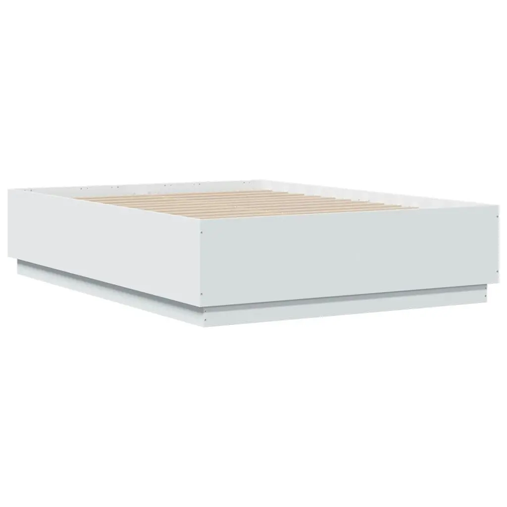 Bed Frame White 135x190 cm Engineered Wood 3209737