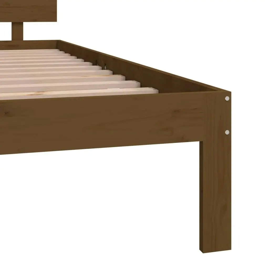 Bed Frame Honey Brown 183x203 cm King Size Solid Wood 810513