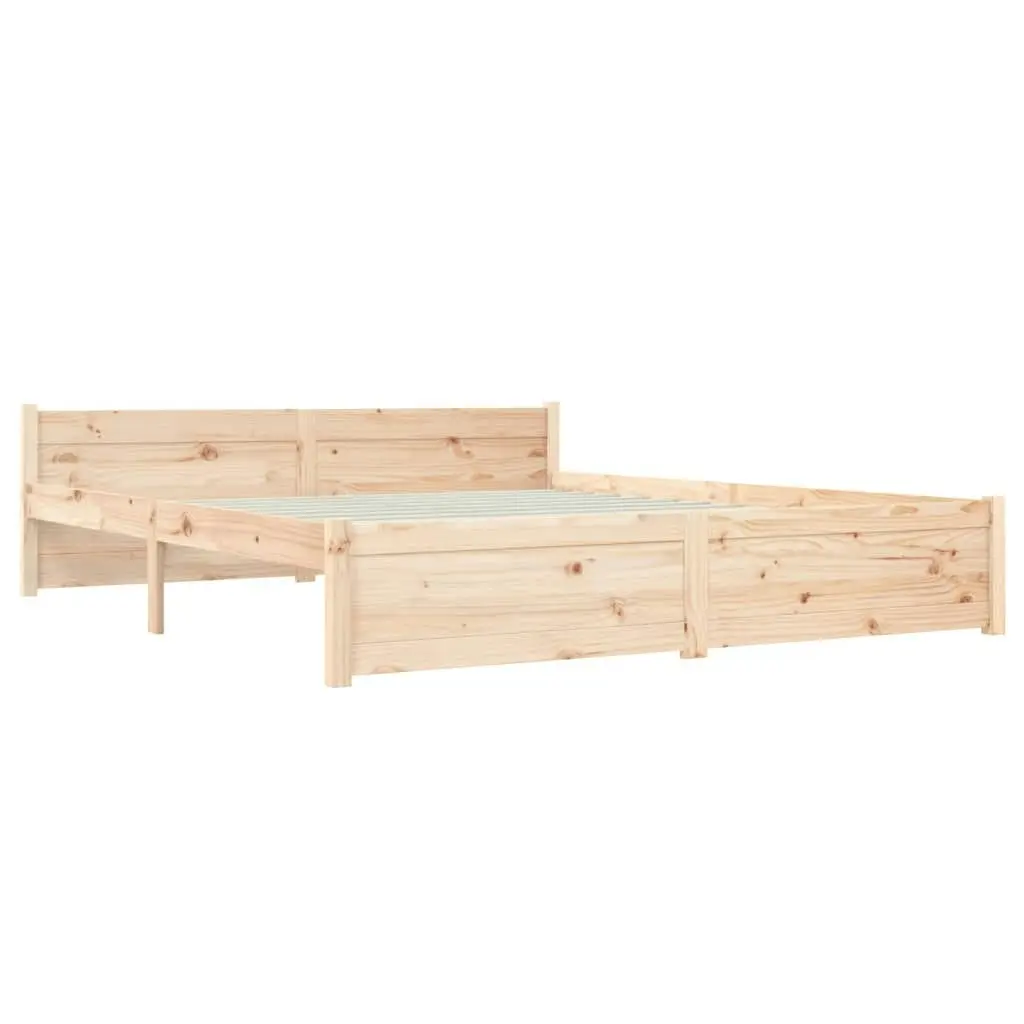 Bed Frame Solid Wood 153x203 cm Queen Size 815049