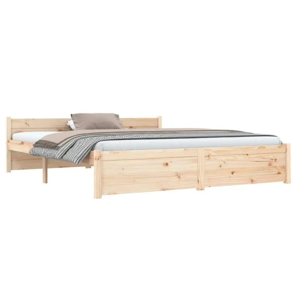 Bed Frame Solid Wood 153x203 cm Queen Size 815049