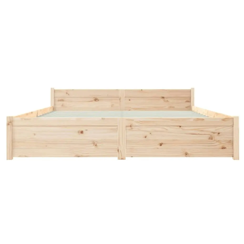 Bed Frame Solid Wood 153x203 cm Queen Size 815049