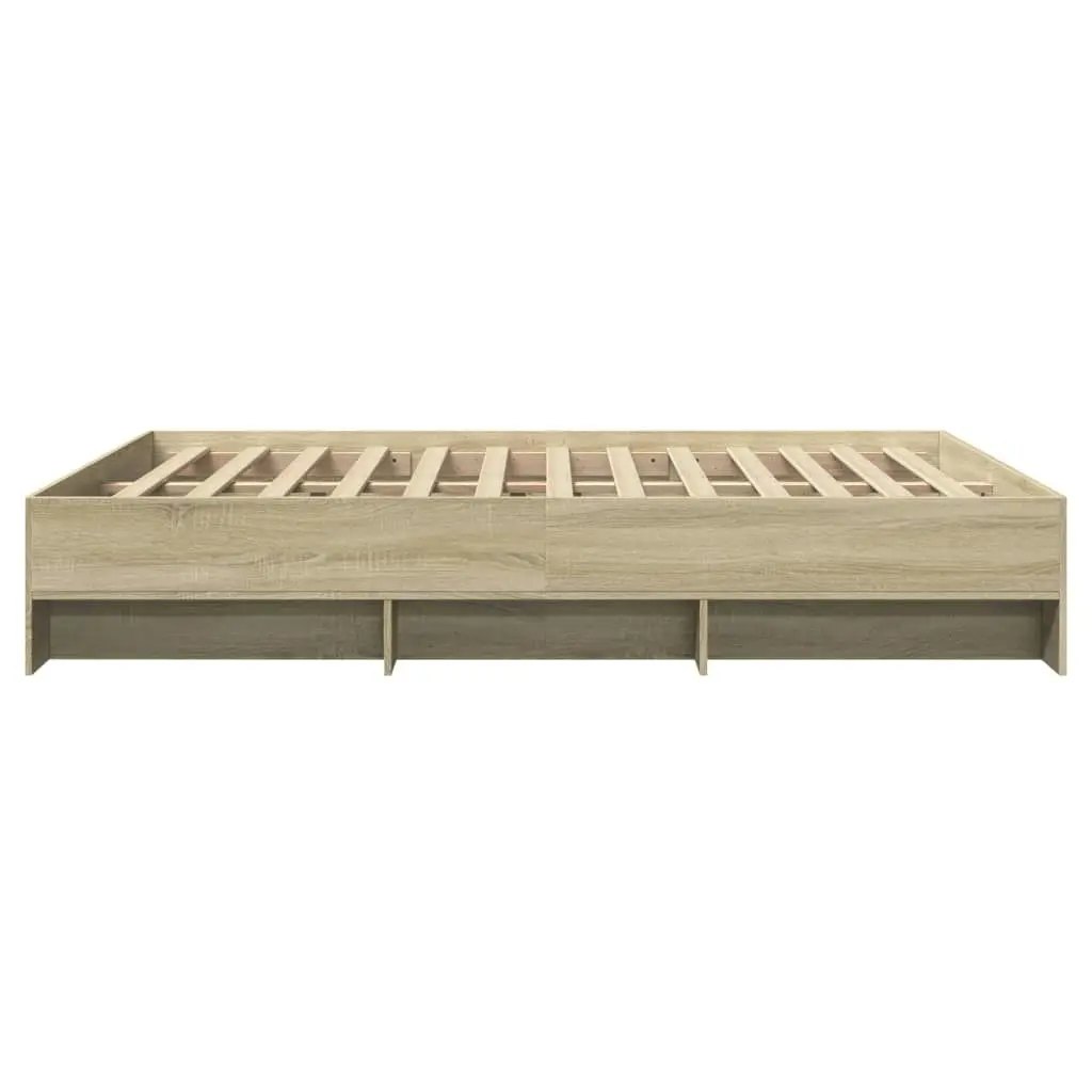 Bed Frame Sonoma Oak 150x200 cm Engineered Wood 3295648