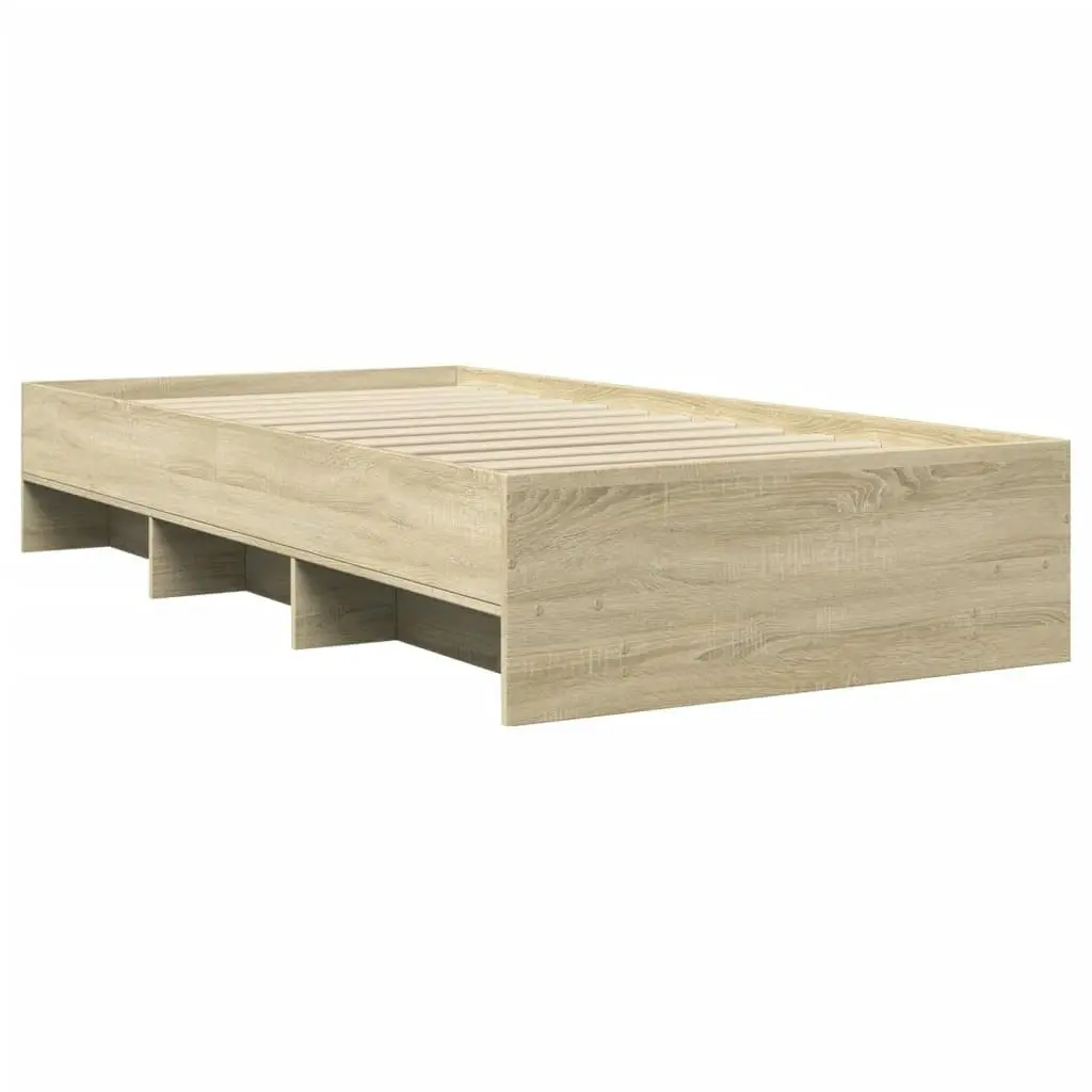 Bed Frame Sonoma Oak 90x190 cm Engineered Wood 3295704