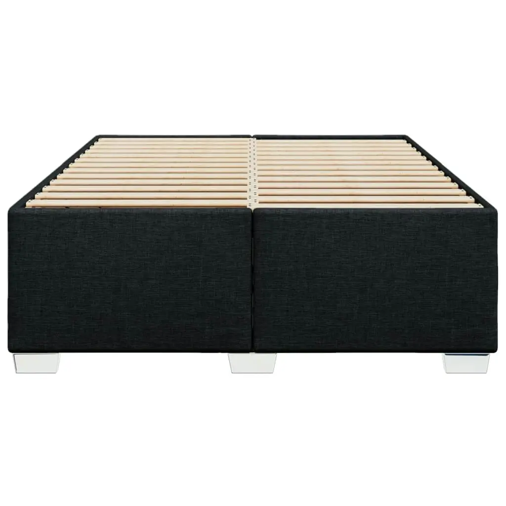 Bed Frame without Mattress Black Double Fabric 3284529