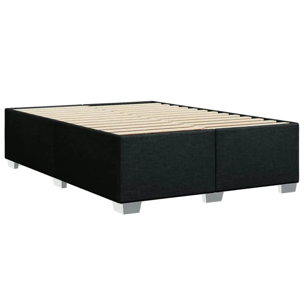 Bed Frame without Mattress Black Double Fabric 3284529