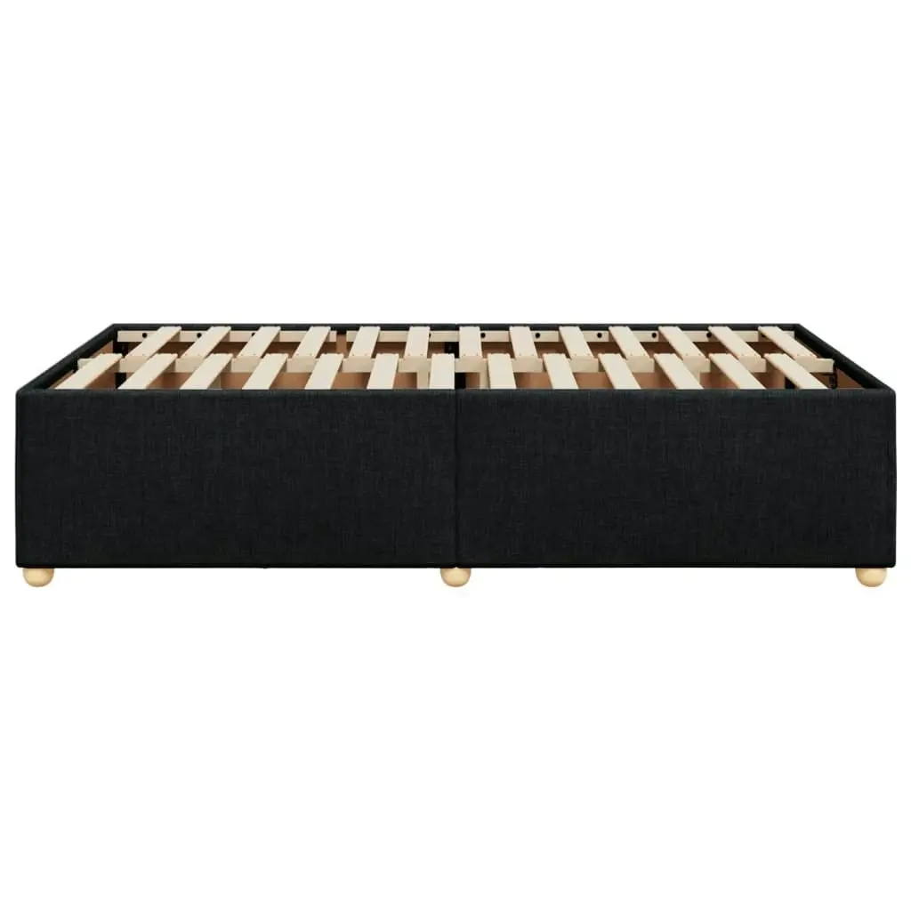 Bed Frame without Mattress Black Double Fabric 3284787