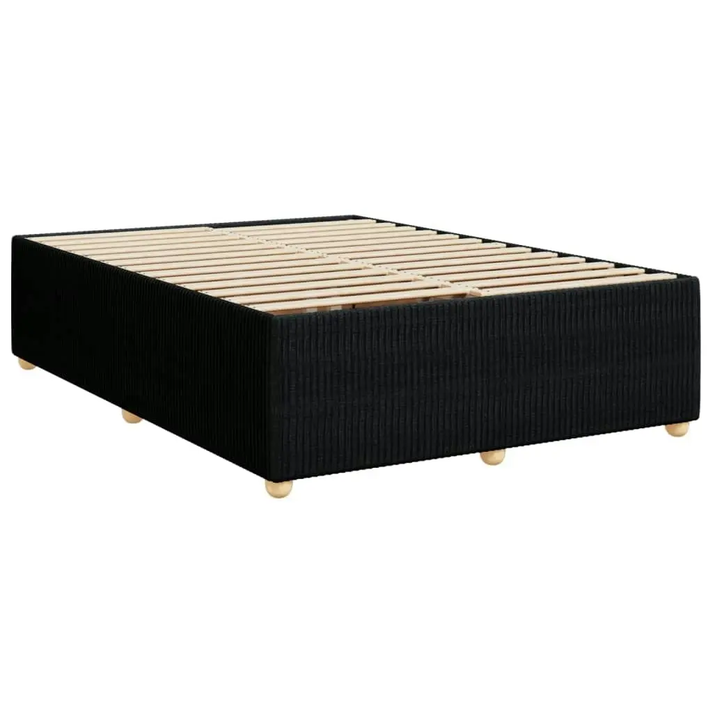 Bed Frame without Mattress Black Double Fabric 3285077