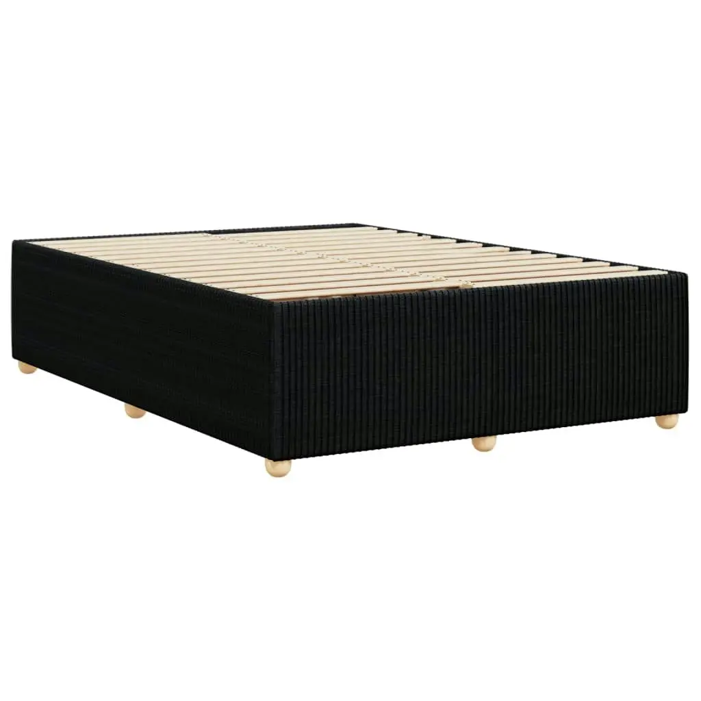 Bed Frame without Mattress Black Double Fabric 3285077