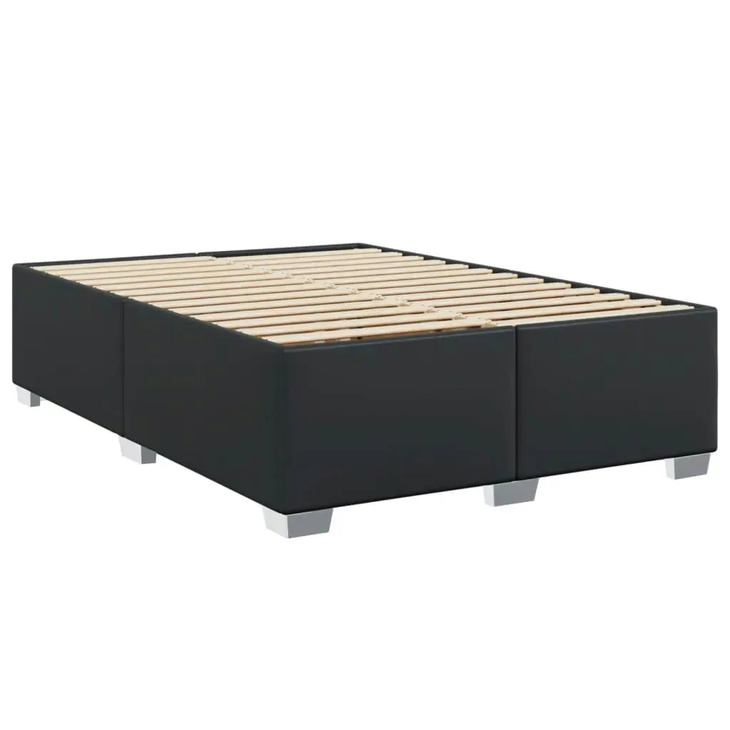 Bed Frame without Mattress Black Double Faux Leather 3284594