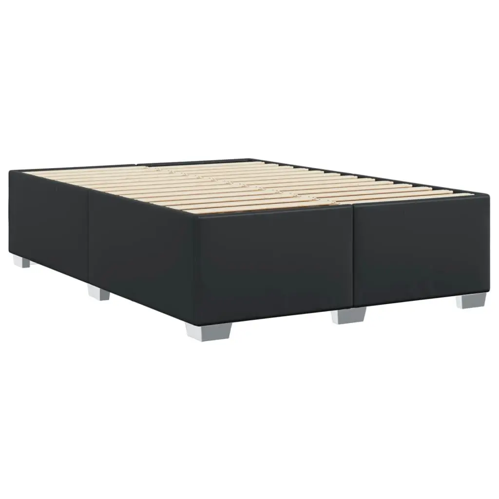 Bed Frame without Mattress Black Double Faux Leather 3284594